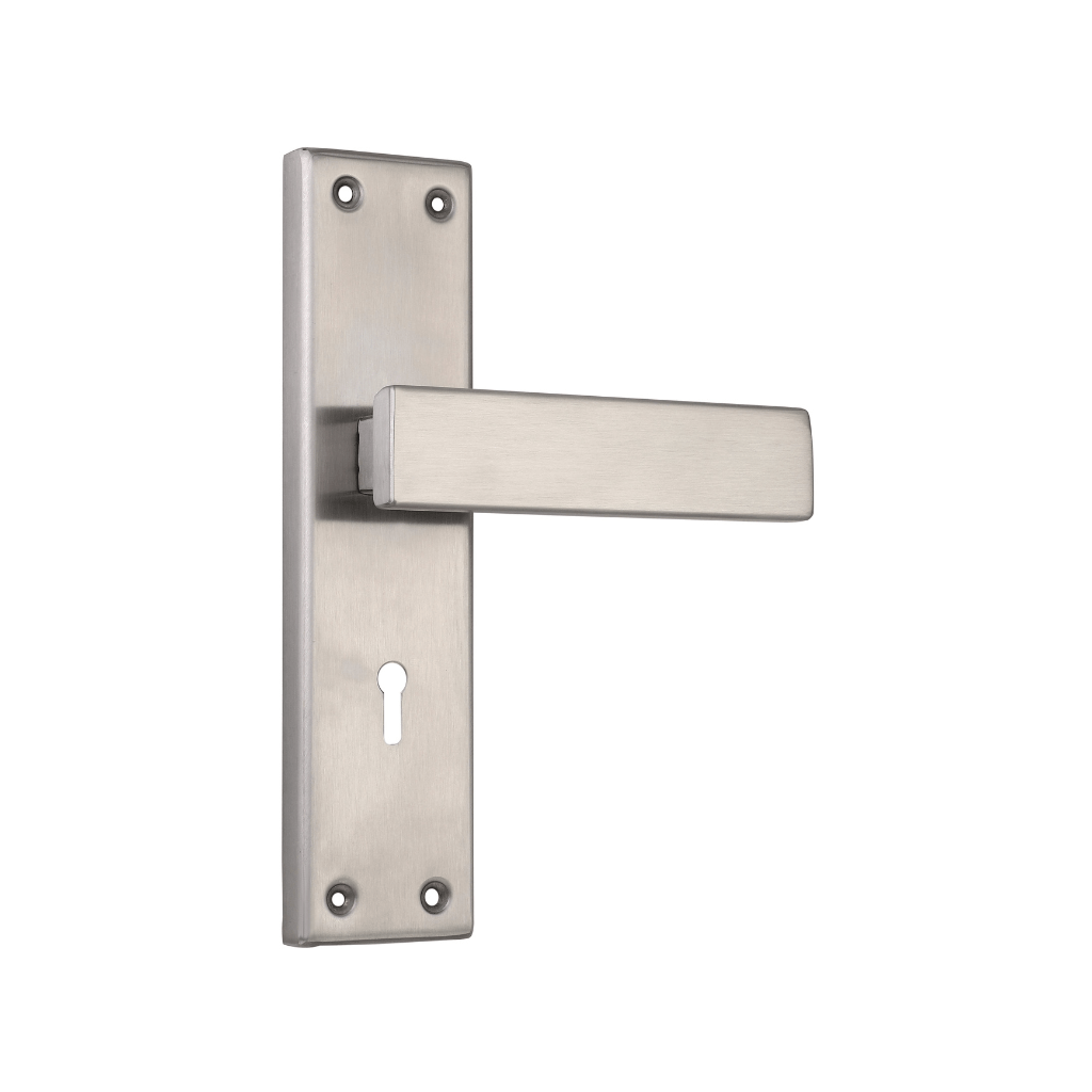 "Stainless steel mortice handles: durable and stylish door hardware solutions."